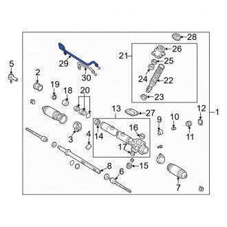 New OEM Front Right Power Steering Line Fits, 1997 Lexus ES - Part # 4441807010