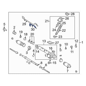 New OEM Front Left Power Steering Line Fits, 1997 Lexus ES - Part # 4441907010