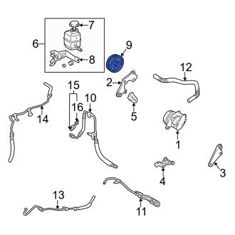New OEM Power Steering Pump Pulley Fits, 1997-2001 Lexus ES - Part # 4431107020
