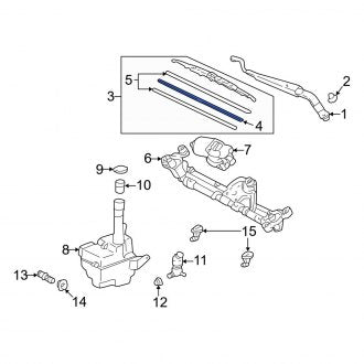 New OEM Genuine Lexus, Right Windshield Wiper Blade Refill - Part # 85223YZZD5TM