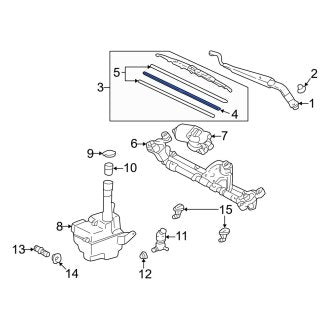 New OEM Right Windshield Wiper Blade Refill Fits, 1999-2001 Lexus ES - Part # 8521446011