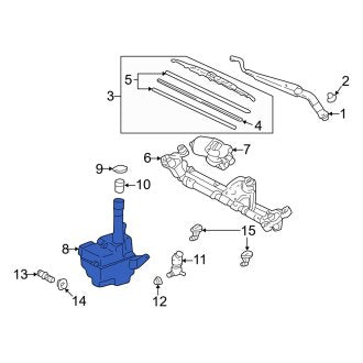 New OEM Front Washer Fluid Reservoir Fits, 1997-2001 Lexus ES - Part # 8531533230