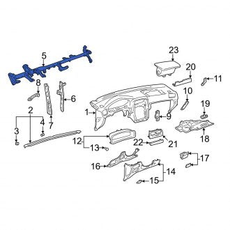 New OEM Instrument Panel Reinforcement Fits, 1997-2001 Lexus ES - Part # 5533033150