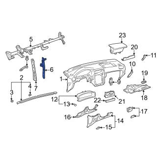 New OEM Right Instrument Panel Brace Fits, 1997-2001 Lexus ES - Part # 5530733090