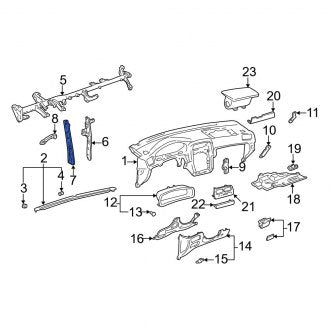 New OEM Left Instrument Panel Brace Fits, 1997-2001 Lexus ES - Part # 5535133050