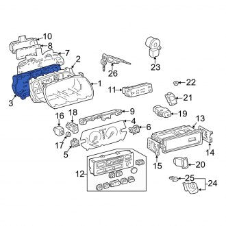 New OEM Instrument Cluster Housing Fits, 1997-2001 Lexus ES - Part # 8384133160