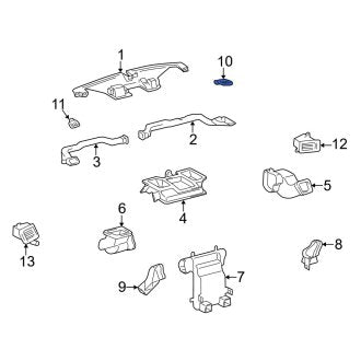 New OEM Front Right Windshield Defroster Nozzle Fits, 1997-2001 Lexus ES - Part # 5596233060G0