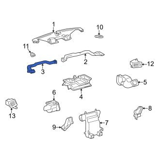 New OEM Front Left Windshield Defroster Nozzle Fits, 1997-2001 Lexus ES - Part # 5597133050