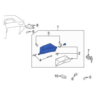 New OEM Front Glove Box Fits, 1997-2001 Lexus ES - Part # 5530333080G0