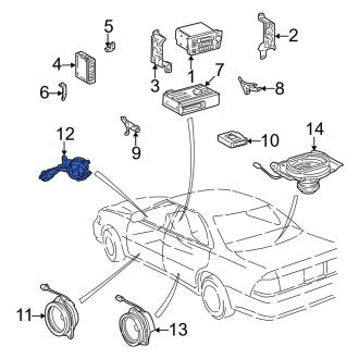 New OEM Left Speaker Fits, 1998-2001 Lexus ES - Part # 8616033530