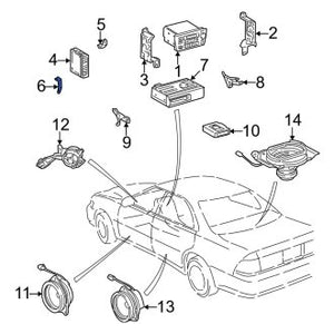 New OEM Genuine Lexus, Lower Radio Amplifier Bracket - Part # 8628633010