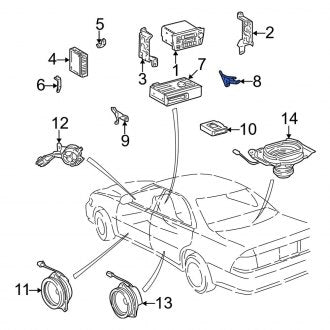 New OEM Right CD Changer Bracket Fits, 1997-2001 Lexus ES - Part # 8627433020