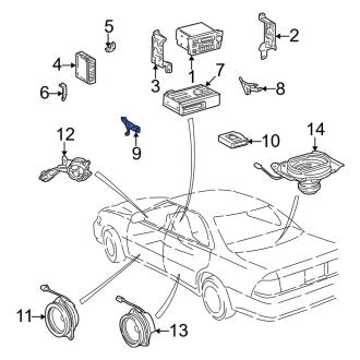 New OEM Left CD Changer Bracket Fits, 1997-2001 Lexus ES - Part # 8627433040