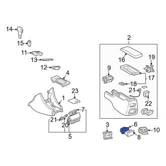 New OEM Rear Ash Tray Bracket Fits, 1997-2001 Lexus ES - Part # 7410851010