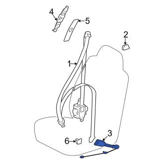 New OEM Front Left Seat Belt Receptacle Fits, 1997-2001 Lexus ES - Part # 7324033010C0