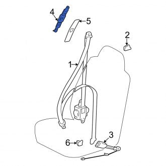 New OEM Front Seat Belt Height Adjuster Fits, 1999-2001 Lexus ES - Part # 7320033030B0