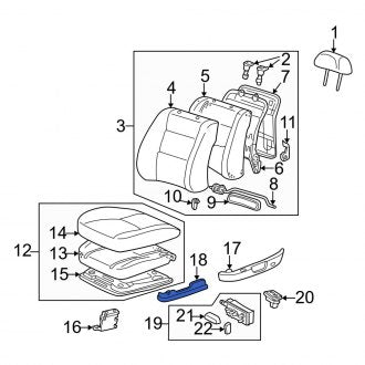 New OEM Left Lower Seat Trim Panel Fits, 1997-2001 Lexus ES - Part # 7187433050B1