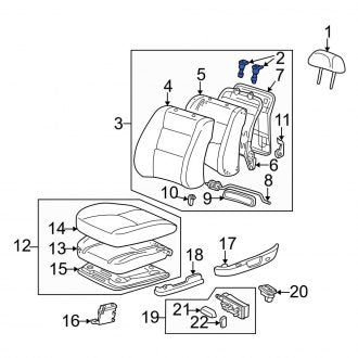 New OEM Front Headrest Guide Fits, 1997-1999 Lexus ES - Part # 7193032020A1