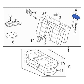 New OEM Rear Headrest Fits, 2000 Lexus ES - Part # 7194033131C3