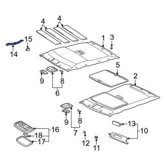 New OEM Rear Interior Grab Bar Fits, 1997-2001 Lexus ES - Part # 7461033060G0