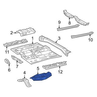 New OEM Center Floor Pan Reinforcement Fits, 1997-2006 Lexus ES - Part # 5821206012