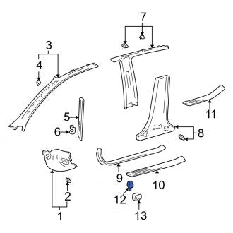 New OEM Front Left Inner Door Sill Plate Fits, 1997-2001 Lexus ES - Part # 67914AA020G0