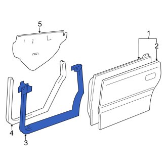 New OEM Rear Right Door Seal Fits, 1997-2001 Lexus ES - Part # 6787133040