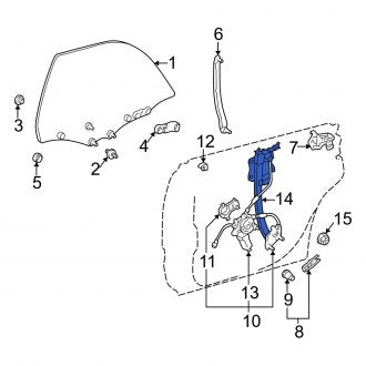 New OEM Rear Right Window Regulator Fits, 1997-2001 Lexus ES - Part # 6983033030