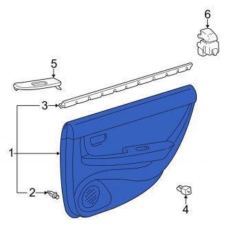 New OEM Front Right Inner Door Interior Trim Panel Fits, 1997-2001 Lexus ES - Part # 6761033760C2