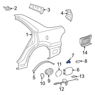 New OEM Fuel Door Spring Fits, 1997 Lexus ES - Part # 7736022020