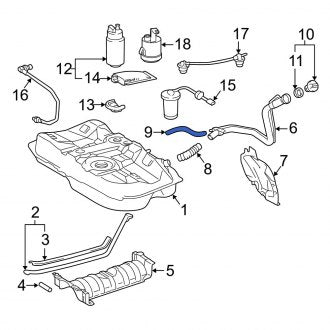 New OEM Fuel Tank Vent Hose Fits, 1997-1998 Lexus ES - Part # 9008044079