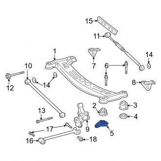 New OEM Rear Left Suspension Subframe Reinforcement Bracket Fits, 1997-2001 Lexus ES - Part # 5220433010