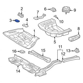 New OEM Rear Right Seat Belt Reinforcement Fits, 1997-2001 Lexus ES - Part # 5801533020