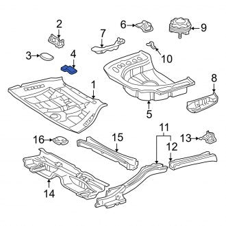 New OEM Rear Left Seat Belt Reinforcement Fits, 1997-2001 Lexus ES - Part # 5801633040