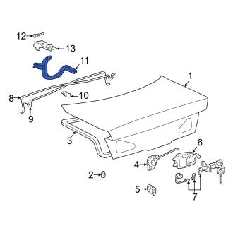 New OEM Rear Deck Lid Hinge Fits, 1997-2001 Lexus ES - Part # 6450333040