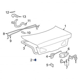 New OEM Genuine Lexus, Deck Lid Stop Buffer - Part # 6445933010