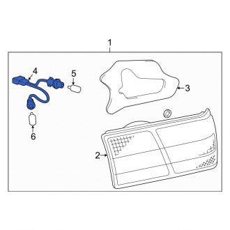 New OEM Rear Tail Light Socket Fits, 1997-1999 Lexus ES - Part # 8167533130