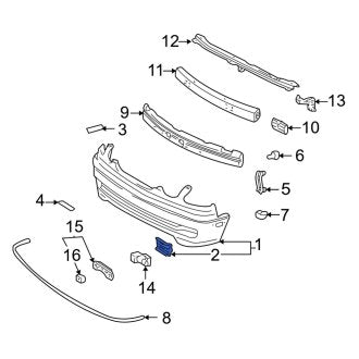 New OEM Front Right Bumper Seal Fits, 1998-2005 Lexus GS - Part # 5254330090