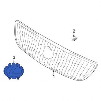 New OEM Front Grille Emblem Fits, 2001-2005 Lexus GS - Part # 7531130350