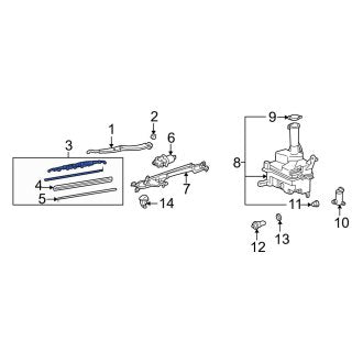 New OEM Right Windshield Wiper Blade Fits, 2002-2006 Lexus ES - Part # 8521253061