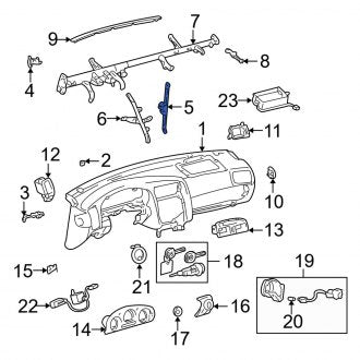 New OEM Center Right Instrument Panel Brace Fits, 1998-2005 Lexus GS - Part # 5530730270