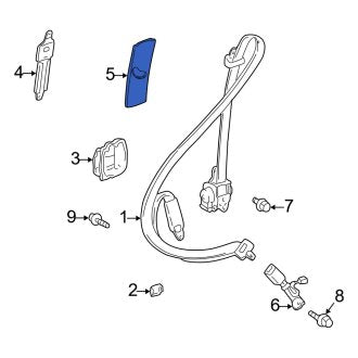 New OEM Front Right Seat Belt Height Adjuster Cover Fits, 1998-2005 Lexus GS - Part # 7313530040B0