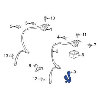 New OEM Rear Left Seat Belt Receptacle Fits, 1998-2001 Lexus GS - Part # 7348030180C0