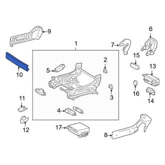 New OEM Right Seat Track Cover Fits, 1998-2005 Lexus GS - Part # 7186730090C0