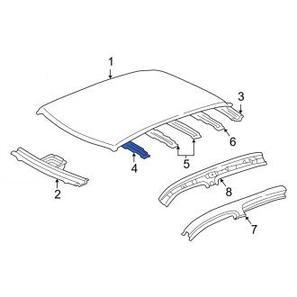 New OEM Front Roof Bow Fits, 1998-2005 Lexus GS - Part # 6314330200