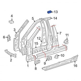 New OEM Body B-Pillar Insulator Fits, 1998-2005 Lexus GS - Part # 6182430080