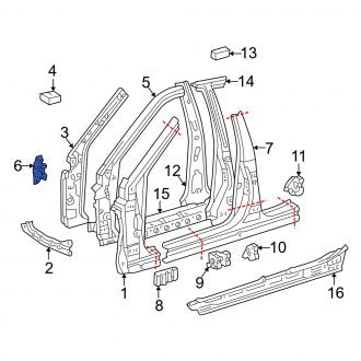 New OEM Instrument Panel Mounting Bracket Fits, 1998-2005 Lexus GS - Part # 6118130061