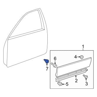 New OEM Genuine Lexus, Front Door Molding Clip - Part # 7539730080