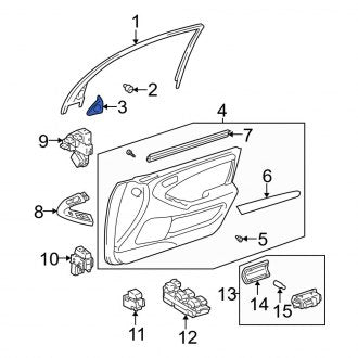 New OEM Front Right Speaker Cover Fits, 1998-2005 Lexus GS - Part # 6768830030