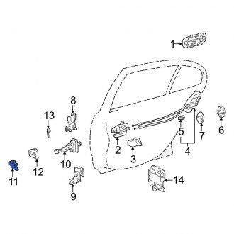 New OEM Genuine Lexus, Front Door Check Bracket - Part # 6861850010